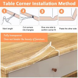 serplex Baby Proofing Edge Protector Strip and Soft Corner Guards for Tables and Drawers image 4