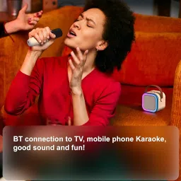 REEPUD K12 Speaker Machine Bluetooth-Compatible Wireless Karaoke Mic Speaker with RGB 5 W Bluetooth Speaker image 5