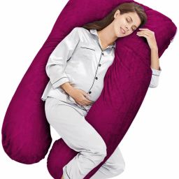 ultra soft u shaped pillow Microfibre Solid Pregnancy Pillow Pack of 1-image-12