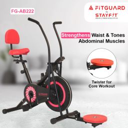 FG-AB 222 By STAYFIT Home-Use Dual Cycle Trainer Moving Handle Backrest Twister Indoor Cycles Exercise Bike-picture-11