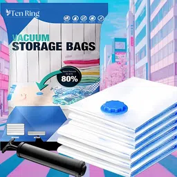 ten ring Vacuum Bags for Travel, Clothes, Bedding – Waterproof Reusable Storage Organizer Travel Storage Vacuum Bags-picture-18