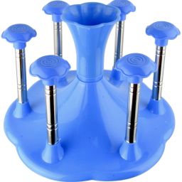 6 Glasses Steel Stand for Kitchen, Home Decor Glass Stand for Dining Table Plastic Glass Holder-image-12