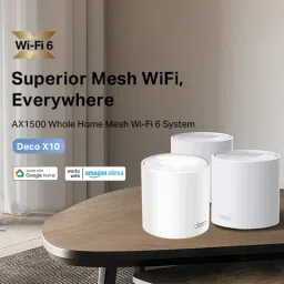 TP-Link Deco X10(3-pack) AI Driven Whole Home Mesh Wi-Fi 6 Mesh Router 2.4 GHz, 5 GHz 1500 Mbps Wifi Speed Dual Band Internal Antenna Ethernet (Cable Broadband)-16