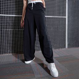 sassafras Women Comfort Fit Black Polyester Trousers-picture-17