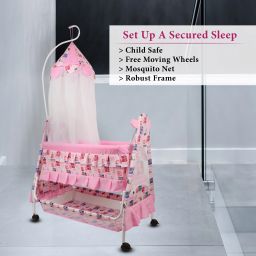 Cradle for baby boy and girls. Cradle With Swing And Mosquito Net .-24