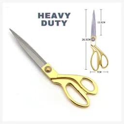 Stainless Steel Tailoring Scissor with Brass Finish Handle for Cloth Cutting Single Scissor (9 Inches) Scissors-6