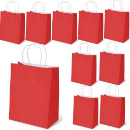 Kraft Paper Gift Bags with Handle for Birthdays, Weddings, and Return Gifts Bags Pack of 10 Grocery Bags-image-98