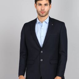 Men Solid Single Breasted Formal Blazer-image-94
