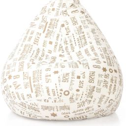 XXL Classic Cotton Canvas Printed Teardrop Bean Bag With Bean Filling-11