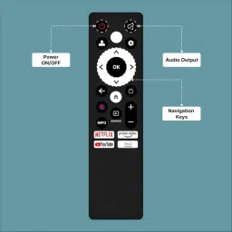 TIZOQ Remote Control Smart OLED QLED UHD Android 4K TV Non Voice Hot Keys Netflix, Prime Video, YouTube and Hotstar Remote Controller image 5