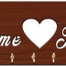 Home key Wooden Key Holder (7 Hooks, Brown) Wood Key Holder-image-84