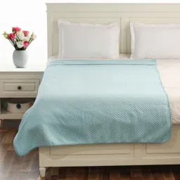 pluchi Blue Polyster Solid 120 Gsm Single Bed Quilts-picture-19