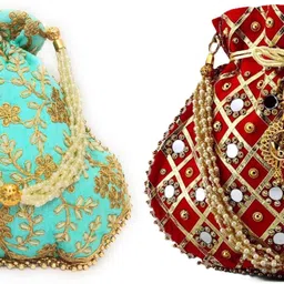 athizay Women Gold, Red Potli-picture-36