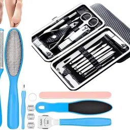 High Quality Stainless Steel 16pcs Manicure and 8 pcs Pedicure Tool Kit-2