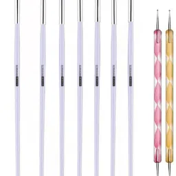 7 pcs Nail art Brush and 2 pcs Dotting Pen-36