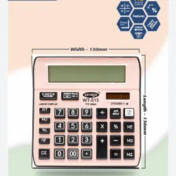 villy 12 Digit with Large LCD Display and Sensitive Button BasicCalculator image 5