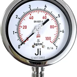 Pressure Gauge, 4" Dial, 0-7 Kg/Cm2 Bottom Entry, 1/2" BSP (M) Connection Test Indicator-image-14