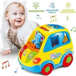 Toys Musical Smart Bus with Animal Shape Sorter 12-18 Months-image-4