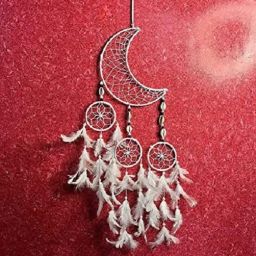 dream catcher, Wallhanging Handmade,Items For Bedroom,Cafe, Balcony,Party,Hall Aluminium, Feather, Nylon, Wool Dream Catcher-image-80