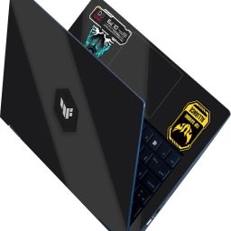 Techfit Full Body Laptop Skin for Laptops Upto 15.6 Inch - TUF Black Grey HD Sticker No Residue Removable Self Adhesive Vinyl Laptop Decal 16.5-picture-13
