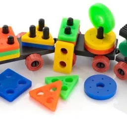 Plastic Train Toddler Toys, 4 Shape Sorter and Stacking Educational-picture-19