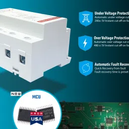 euro controls EVP-125 125A Three Phase Autonomous Over / Under Voltage Protector | Auto Fault Recovery image 3