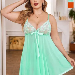 Aamarsh Pack Of 2 Self Design Net Baby Doll-picture-18