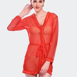 Fleurt V-Neck Front Open Baby Doll-image-78