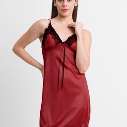 NOIRA Shoulder Straps Satin Baby Doll-image-26