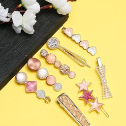 YouBella Women Set of 8 Gold-Plated Embellished Bobby Pins-5