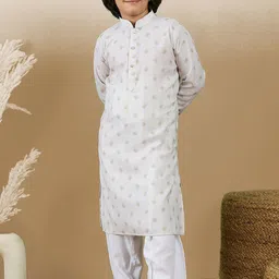 Sanwara Boys Printed Regular Kurta with Patiala-image-10