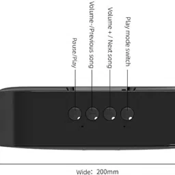 Plaxonic Sharp Eagle Bluetooth Speaker, HD Sound, Bass, 12H Playtime, Mic, Bluetooth 5.0 with Google Assistant Smart Speaker image 4
