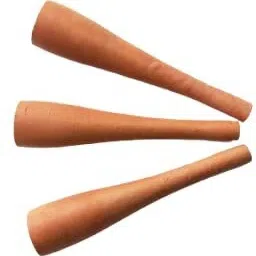 Handmade Clay Chillum/Chillam Pipe - Indian Smoking Lover's Pipe - 3.5 Inches Terracotta Outside Fitting Hookah Mouth Tip-image-43