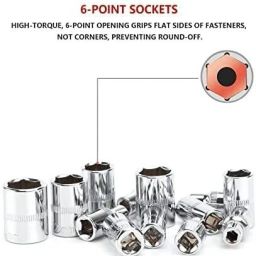 sms enterprise High Quality Pro 46pcs Socket set Ratchet size 1/4-inch Combination Screwdriver Set image 5