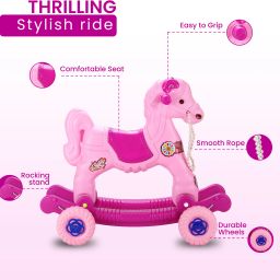2-in-1 Kids Horse Rider Rocker Toy | Baby Horse Ride-On | Birthday Gift-picture-25