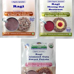 USDA Certified Ragi Porridge Mixes - Stage1, Stage2, Stage3 | Rich in Calcium, Iron, Fibre & Micro-Nutrients |3 Packs, 50g Each Cereal-20