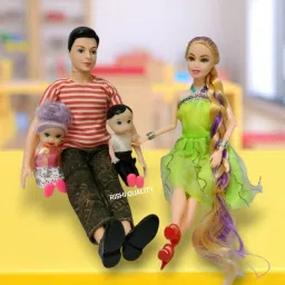 Beautiful Bride Groom Doll Set With Babies for Girls. Birthday Gift For kids-image-6
