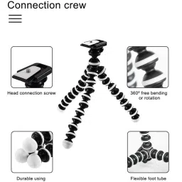SOJUBA Best Mini Tripod SJBA- 500bh Gorilla Tripod Fully Flexible Portable With Selfie Tripod Gimbal, DSLR & Action Cameras Mobile Holder Point Shoot Camera Tripod With Mobile Holding Clip Multi-Use Selfie Stick Desktop Online Course Video Recording Creating Product Demos, Video Blogging Adjustable Rotatable 360 Degree Mobile & Camera Holder Tripod, Tripod Kit, Tripod Ball Head, Tripod Bracket, Tripod Clamp image 3