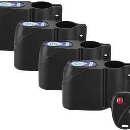 Wireless Security Alarm with Smart Remote | Anti-Theft Pack of 4 Bicycle Lock-image-21