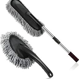 uratech Car Microfiber Duster, Car Microfiber Duster with Extendable Handle Wet and Dry Duster Set-picture-45