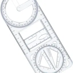 Geometric Ruler Mathematics Drawing Template for Woodworking Style a Ruler-picture-0