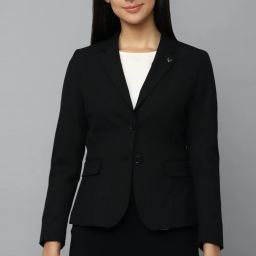 Women Solid Single Breasted Casual Blazer-image-81