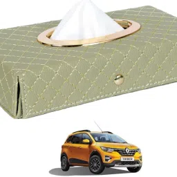 Cross-Beige Tissue Box Leatherette-574 Vehicle Tissue Dispenser-image-2