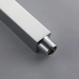 anmex Rectangular (24") Stainless Steel Shower Arm with High Quality Chrome Finish. Fixed Mount image 2