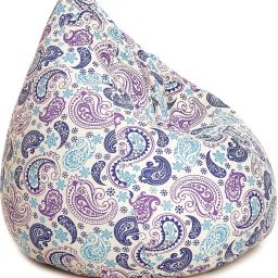 XXXL Classic Cotton Canvas Paisley Printed Teardrop Bean Bag With Bean Filling-image-59