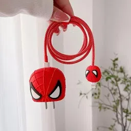henx spider charger cover for iphone 18/20W 3D Cartoon Design USB Spiral Cable Protector-image-64