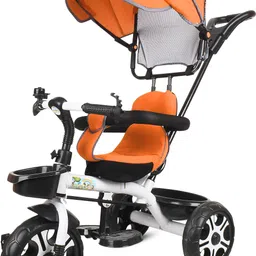 baby smile Baby Tricycle for Kids | Cycle with Parental Control Handle (1–3 Years) baby cycle with push handle canopy Tricycle-picture-37