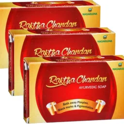 Raktha Chandan Ayurvedic Soap (75g) (Pack of 3)-image-70