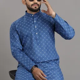 Men Solid Cotton Blend Straight Kurta-image-43