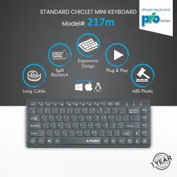 Henture Mini Keyboard and Mouse with Usb hub Combo Set image 3